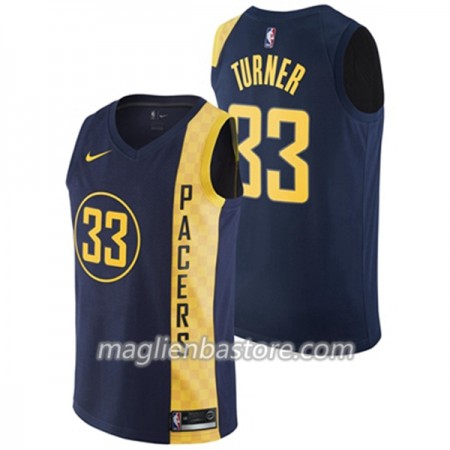 Maglia NBA Indiana Pacers Myles Turner 33 Nike City Edition Swingman - Uomo